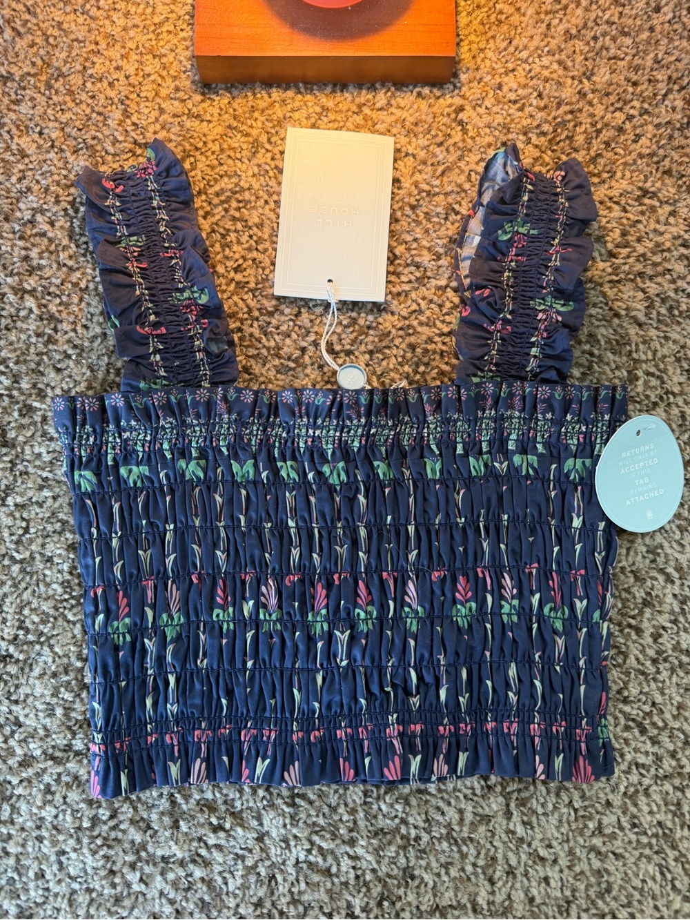 Hill House Navy Floral Nap Top